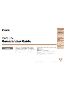 Canon Digital Ixus 185 manual. Camera Instructions.